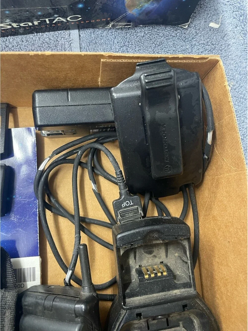 Motorola StarTAC with Box and Manual Charger, Extra Batteries, Case UNTESTED